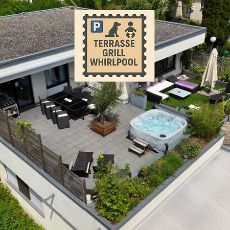 Penthouse - 3 Schlafzimmer- Sonnige Dachterrasse -Whirlpool & Alpenblick - Perfekt Fuer Romantik Oder Familienurlaub Mit Kind, Hund Willkommen - By Ferienwohnenamsee - Uberlingen Ngoại thất bức ảnh